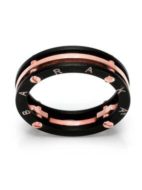 BARAKA sz. 7.5 Men's Rose Gold 750% Stainless Steel Ring AN213371ROGR160